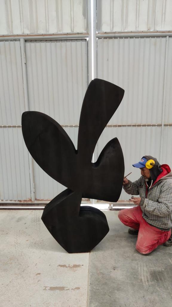Le Smoking Sculptures | Wood block sculpture and acrylic | 70" x 40"